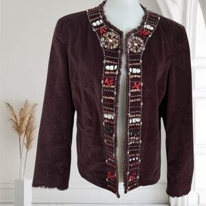 Spiegel sequin beaded embellished jacket